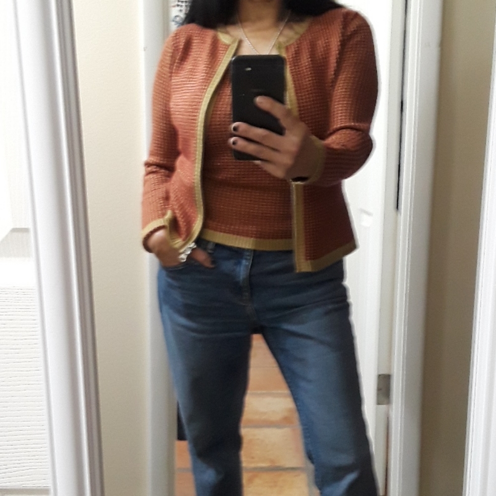 Vintage BALLINGER • GOLD Cardigan/Tank Sweater Set